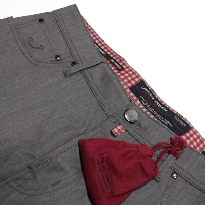 Pantalones Jacob Cohen Nuevos con Etiquetas Corte Jean 5 Bolsillos Talla 35 EE. UU. Gris Sólido Mezcla de Lana Foto 1 de 4