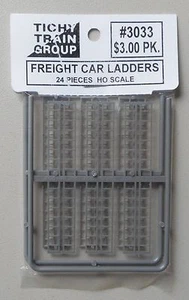 24 FREIGHT CAR LADDERS HO 1:87 SCALE LAYOUT DIORAMA TICHY TRAINS 3033 - Picture 1 of 2