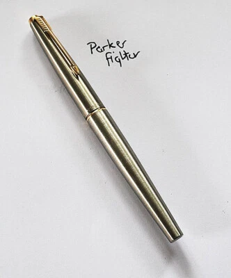 Parker 45 fountain pen. Fighter  14ct Gold Medium Nib (E). - Image 1 of 4