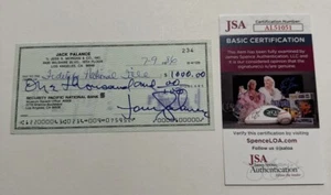JACK PALANCE, Signed Personal Check  7/9/86, W/ JSA COA - Bild 1 von 8