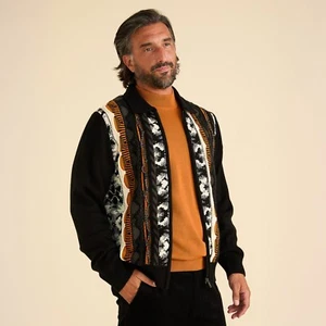 NEW Mens Inserch Grecian Full Zip Sweater Fall Winter Regular Fit Multi Color - Picture 1 of 1