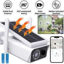 Wireless Security Camera Outdoor Night Vision Cam Solar Battery Power Ip WiFi