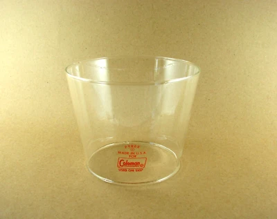 NOS OEM Coleman Replacement Red Letter Pyrex Glass Globe #5107-0481 Made In USA - image 1 of 4