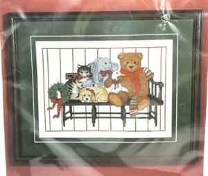 Kit punto croce vintage contato ritratto animale peluche animali vacanza sigillato - Foto 1 di 8