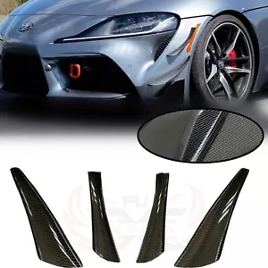 Parachoques delantero de fibra de carbono seco estilo V se adapta a Toyota GR Supra A90 A91 - Imagen 1 de 10