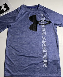 Under Armour Loose Fit Blue Logo T-Shirt Size Youth Large-Bin165 - Picture 1 of 10