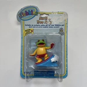 Ganz Webkinz Surfing Tree Frog 2" Figure With Code Series 1 WE000180 New - Picture 1 of 6