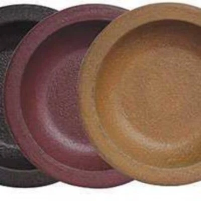 Primitive Farmhouse Wood Bowl 5 3/4" 3 Colonial Colors - Image 1 of 2