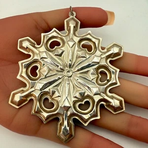 Gorham 1979 Vintage 925 Sterling Silber Weihnachtsschmuck Schneeflocke (21,9g) - Bild 1 von 3