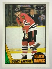 1987-88 Denis Savard Chicago Black Hawks 127 OPC O-Pee-Chee Hockey Card DD676