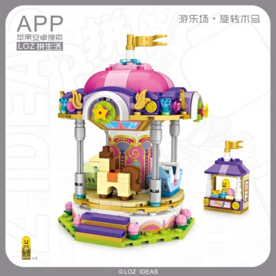 LOZ Amusement Theme Park Carousel Building Blocks Set Model Toy Gift Kids Adults - image 1 of 3