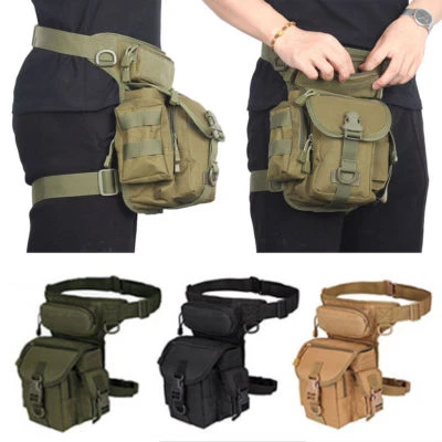 Bolsa táctica para piernas caídas bolsa militar para muslos paquete de cintura kit médico para hombres bolsa deportiva Foto 1 de 4