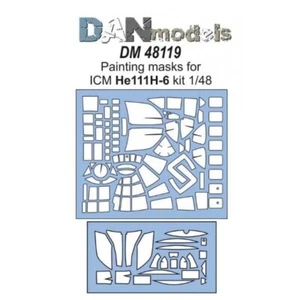 Painting Masks For Model Kit ICM He-11 H-6 ICM 48262 Dan Models 48119 Scale 1:48 - Picture 1 of 3
