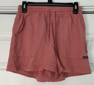 Calvin Klein Women’s Lightweight Pull On  Drawstring Waist Shorts Pink Size XS - Image 1 of 4