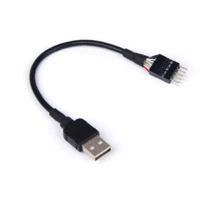 9pin Male to External USB A Male PC Mainboard Internal Data Extension Cable JCAT - Afbeelding 1 van 3
