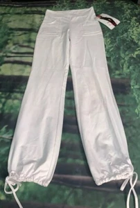 Women with Control Tummy Control Drawstring Ankle Pants White Sz XXST - Picture 1 of 10