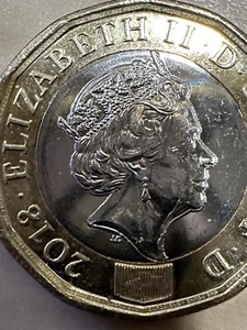 2018 One Pound Error Double Profile around the Queen's Head Very Rare - Bild 1 von 4