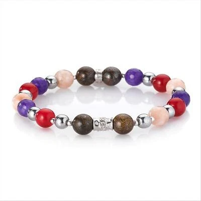 Bracciale Elastico GERBA GAGÀ 592 con Pietre Naturali e Argento 925 - Immagine 1 di 2