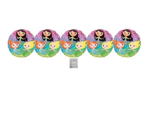 Set Of 5 Mermaid 18'' Balloons Birthday Party Decorations - Picture 1 of 1