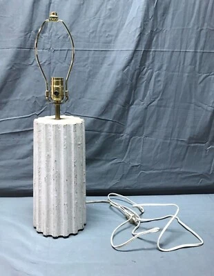 Antique Vintage 12" Chunky Old Fluted Wood Column Shabby Lamp Chic Old 1262-22B - Image 1 of 4