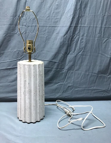 Antique Vintage 12" Chunky Old Fluted Wood Column Shabby Lamp Chic Old 1262-22B Cover