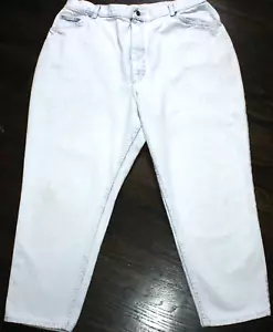 Jeans da mamma vintage Lee da donna 18 W grattacielo made in USA Y2K lavaggio leggero rilassato - Foto 1 di 14