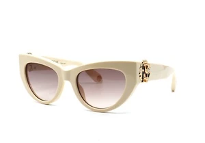 NEW ROBERTO CAVALLI SRC017M 09X7 IVORY VIOLET GRADIENT AUTHENTIC SUNGLASSES - Picture 1 of 13