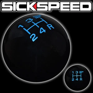 BLACK/BLUE FING FAST SHIFT KNOB 5 SPEED SHORT THROW SHIFTER LEVER 12X1.75 S05 - Picture 1 of 1