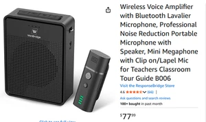 Sprachverstärker mit Bluetooth Lavalier Mikrofon, professionelle Rauschunterdrückung - Bild 1 von 8
