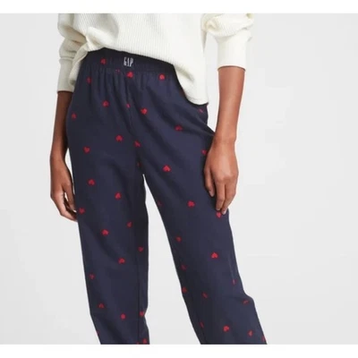 Calça pijama GAP Body XL feminina azul marinho vermelha estampa de coração calcinha de dormir roupa íntima - Imagem 1 de 4