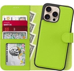 Funda Cartera iPhone 16 Pro Max, Cubierta de Cuero Folio Desmontable Abatible, Bloqueo RFID - Imagen 1 de 6