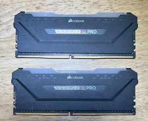 VENGEANCE® RGB PRO 16GB (2x8GB) DDR4 3200MHz C16 LED Desktop Memory BLACK - Picture 1 of 2
