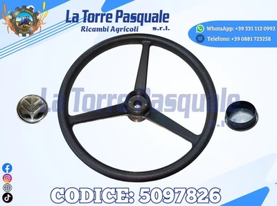 5097826 VOLANTE ORIGINALE CNH TRATTORE FIAT 540 640 80/66 70/66 ECC. 5131880 Ø35 - Immagine 1 di 4