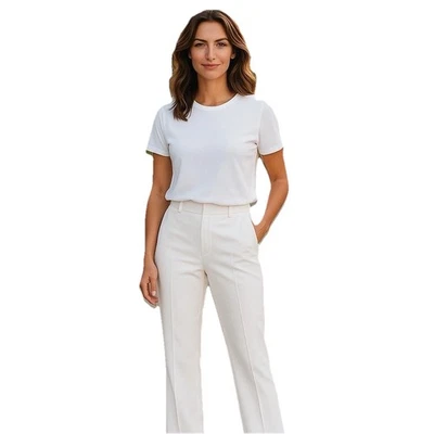 Pantalones para mujer Express talla M blancos sarga supersuave corte boot bolsillos tiro alto nuevos con etiquetas Foto 1 de 4