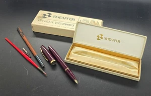 VINTAGE SHEAFFER IMPERIAL TOUCHDOWN BALLPOINT PEN, PLUS DIP PENS, CALLIGRAPHY - Picture 1 of 5