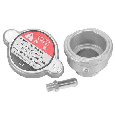 Aluminum Weld On Radiator Filler Neck 32mm 1.25" ID with 1.1 Radiator Cap New - Image 1 of 4