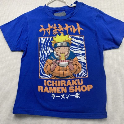 Naruto Ichiraku Tienda de Ramen, Camiseta Gráfica Azul, Niños, Talla Mediana Foto 1 de 2