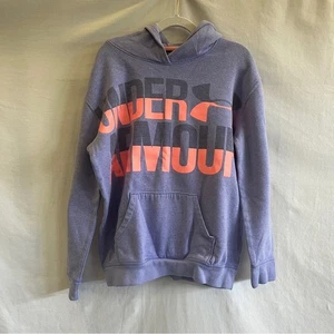 Under Armour Girls Sweatshirt Size Medium Purple Hoodie Outerwear Camping Comfy - Picture 1 of 5