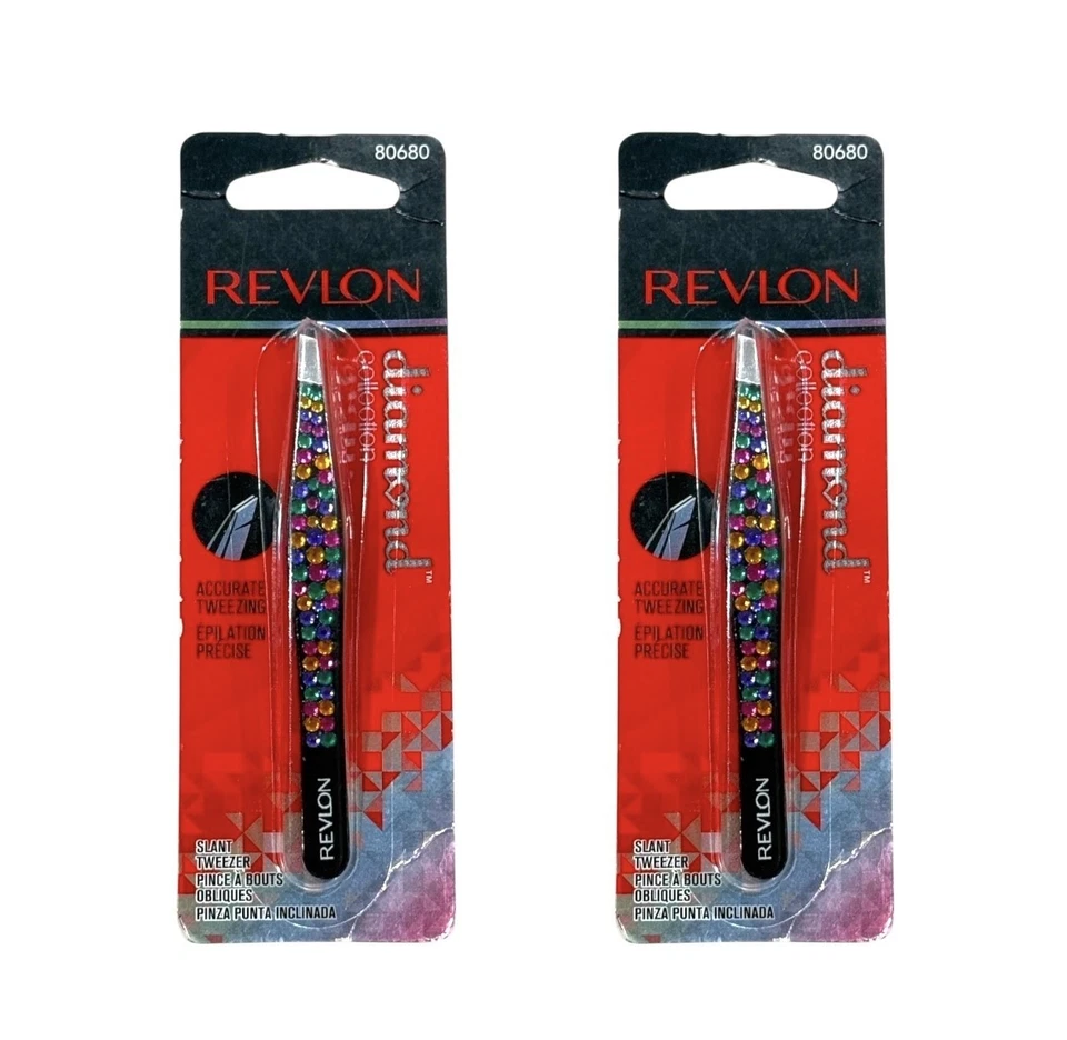 2X Revlon Diamond Collection Slant Tweezer *Damaged Packaging-See Pictures* - Image 1 of 2