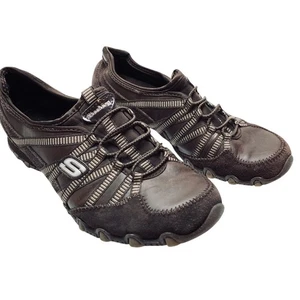 Skechers Womens Brown Slip On Leather Suede Athletic Sneakers Shoes sz 7 - Picture 1 of 12