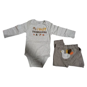 Carter's My First Thanksgiving 2-teiliges Set Größe 18 Monate Neu mit Etikett Hose Einteiler - Bild 1 von 6