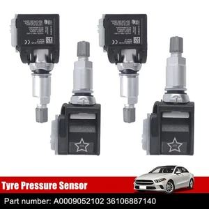 4Pcs Tire Sensors A0009052102 TPMS 433MHz Fit For BMW 540i 740i 750i X3 G20 G30 - Picture 1 of 12