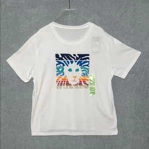 Anne Klein Sport White / colorful Lion Graphic Tee NWT SZ L - Picture 1 of 5