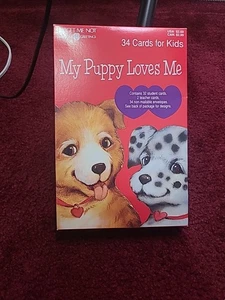 NEW 1996 One Box of American Greetings Valentines Day My Puppy Loves Me Cards - Picture 1 of 10