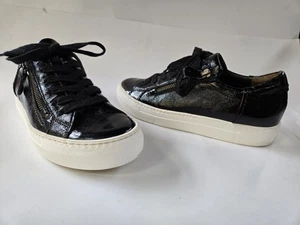 Paul Green Toby Patent Leather Zip Sneakers Size UK 4.5 / US 7 - Picture 1 of 7