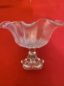 Mikasa Tulips Satin Frosted Footed Bowl 5.5" Tall Germany Decor/Candy Bowl - Picture 1 of 7