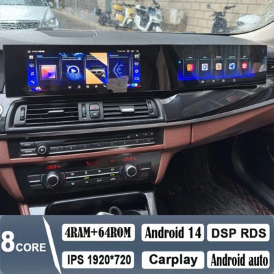Dual Screen Android Car Radio For BMW 5 Series F10 F11 2010-2017 Stereo Carplay - Image 1 of 4