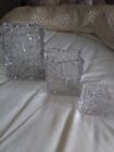 Vintage Set of Three Rosenthal Crystal Paper Bag Glass Vase BEAUTIFUL CONDITION
