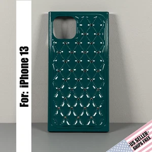 Funda para iPhone 13 - Verde Esmeralda Lujo | Brillante Diamante Brillante - Imagen 1 de 16