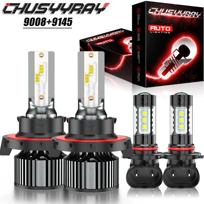 Combo de 4 bombillas LED altas/bajas + faros antiniebla para Chevrolet HHR 2006 2007-2011 Foto 1 de 4
